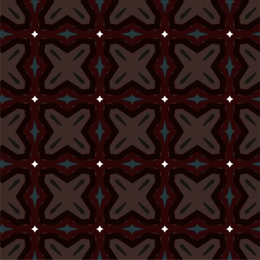 Geometrik süslemeli vektör deseni. Kusursuz tasarım dokusu 