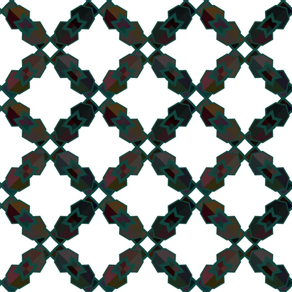 Geometrik Süslemeli Vektör Deseni Kusursuz Tasarım Dokusu — Stok Vektör