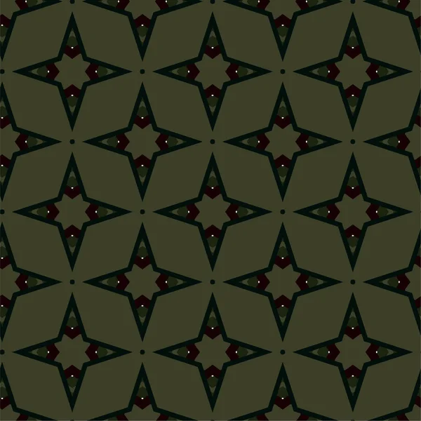 Abstracto Geométrico Ornamental Patrón Sin Costura Fondo Diseño Ilustración Vectorial — Archivo Imágenes Vectoriales