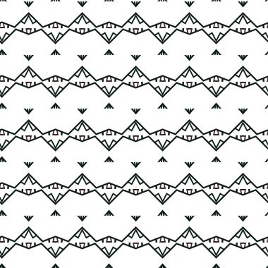 Geometrik süslemeli vektör deseni. Kusursuz tasarım dokusu 