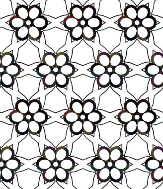 Geometrik süslemeli vektör deseni. Kusursuz tasarım dokusu 