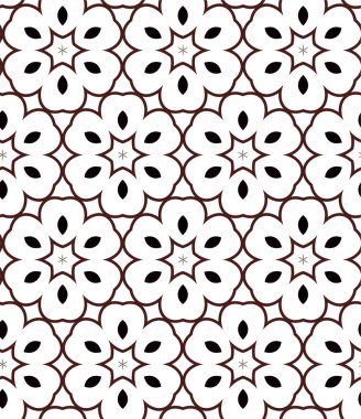 Geometrik süslemeli vektör deseni. Kusursuz tasarım dokusu 