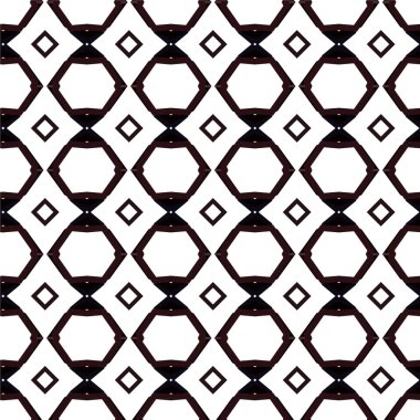 Geometrik süslemeli vektör deseni. Kusursuz tasarım dokusu 