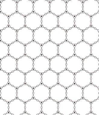 Geometrik süslemeli vektör deseni. Kusursuz tasarım dokusu 