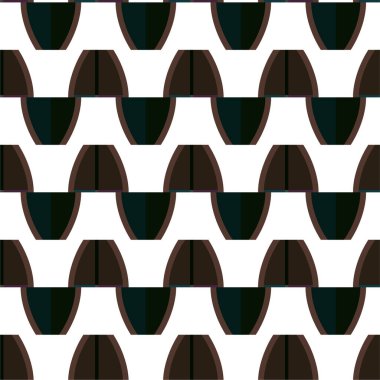 Geometrik süslemeli vektör deseni. Kusursuz tasarım dokusu 