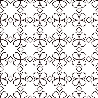 Geometrik süslemeli vektör deseni. Kusursuz tasarım dokusu 