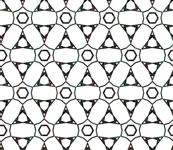 Abstract Geometrisch Ornamenteel Naadloos Patroon Ontwerp Achtergrond Vector Illustratie — Stockvector