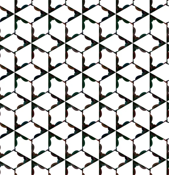 Resumo Padrão Ornamental Sem Costura Geométrica Fundo Projeto Ilustração Vetorial — Vetor de Stock