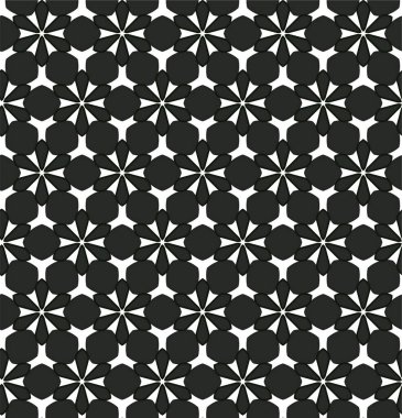 Geometrik süslemeli vektör deseni. Kusursuz tasarım dokusu 