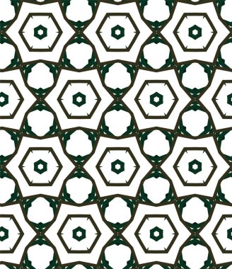Geometrik süslemeli vektör deseni. Kusursuz tasarım dokusu 