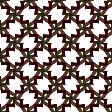 Geometrik süslemeli vektör deseni. Kusursuz tasarım dokusu 