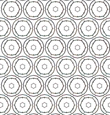 Geometrik süslemeli vektör deseni. Kusursuz tasarım dokusu 
