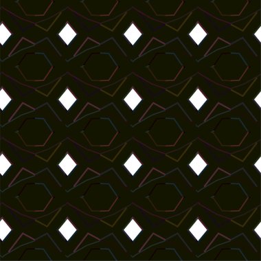 Geometrik süslemeli vektör deseni. Kusursuz tasarım dokusu 