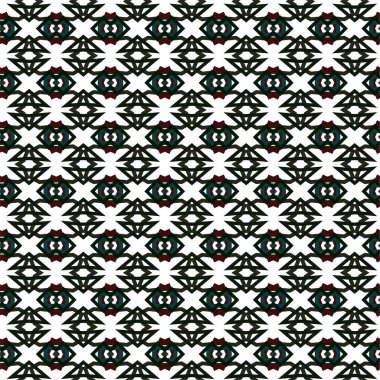Geometrik süslemeli vektör deseni. Kusursuz tasarım dokusu 