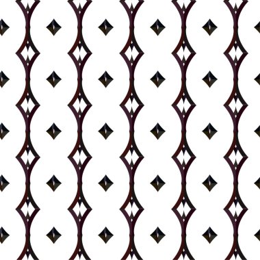 Geometrik süslemeli vektör deseni. Kusursuz tasarım dokusu 