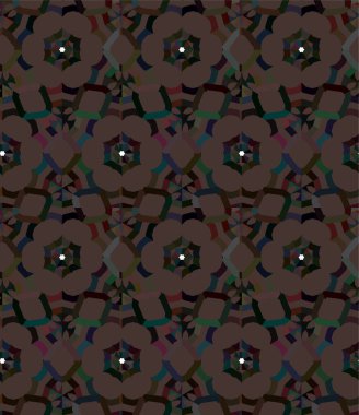 Geometrik süslemeli vektör deseni. Kusursuz tasarım dokusu 