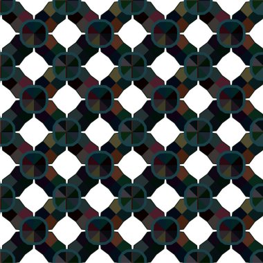 Geometrik süslemeli vektör deseni. Kusursuz tasarım dokusu 