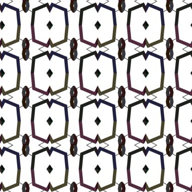 Geometrik süslemeli vektör deseni. Kusursuz tasarım dokusu 