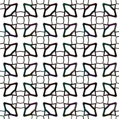 Geometrik süslemeli vektör deseni. Kusursuz tasarım dokusu 