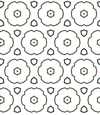 Geometrik süslemeli vektör deseni. Kusursuz tasarım dokusu 