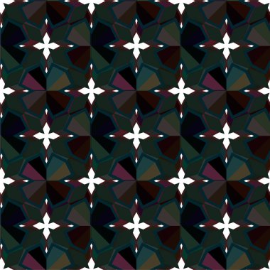 Geometrik süslemeli vektör deseni. Kusursuz tasarım dokusu 