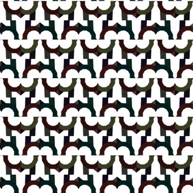 Geometrik süslemeli vektör deseni. Kusursuz tasarım dokusu 