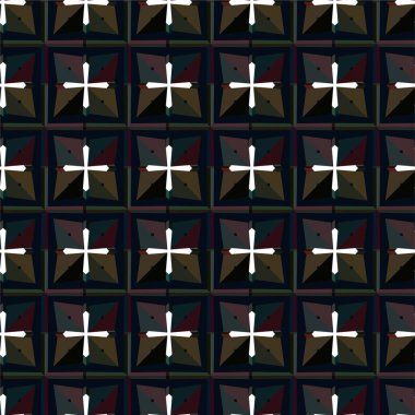 Geometrik süslemeli vektör deseni. Kusursuz tasarım dokusu 