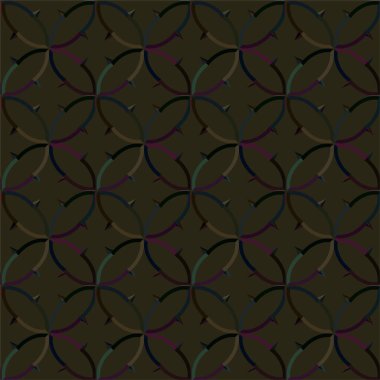 Geometrik süslemeli vektör deseni. Kusursuz tasarım dokusu 