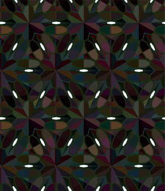 Geometrik süslemeli vektör deseni. Kusursuz tasarım dokusu 