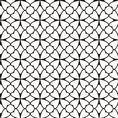 Geometrik süslemeli vektör deseni. Kusursuz tasarım dokusu 