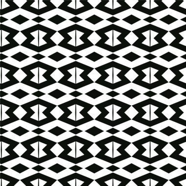 Geometrik süslemeli vektör deseni. Kusursuz tasarım dokusu 