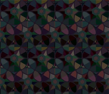 Geometrik süslemeli vektör deseni. Kusursuz tasarım dokusu 