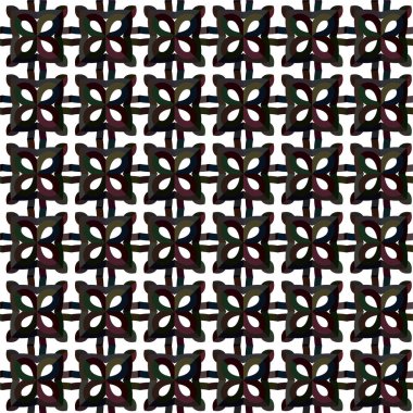 Geometrik süslemeli vektör deseni. Kusursuz tasarım dokusu 