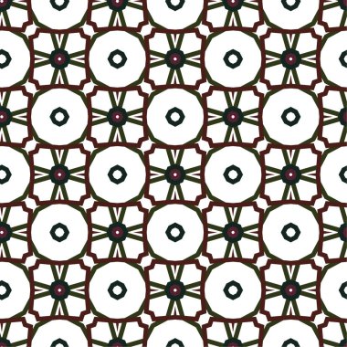 Geometrik süslemeli vektör deseni. Kusursuz tasarım dokusu 