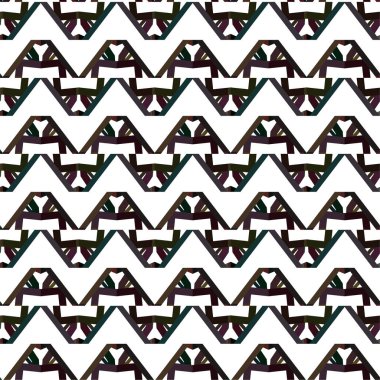 Geometrik süslemeli vektör deseni. Kusursuz tasarım dokusu 