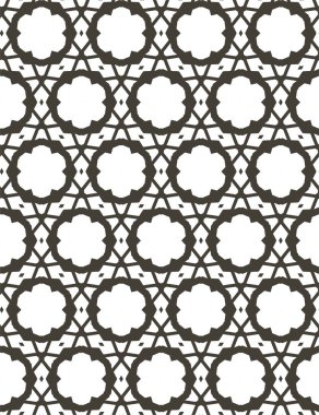 Geometrik süslemeli vektör deseni. Kusursuz tasarım dokusu 