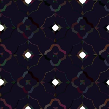 Geometrik süslemeli vektör deseni. Kusursuz tasarım dokusu 