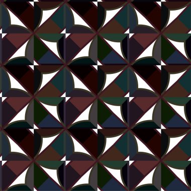 Geometrik süslemeli vektör deseni. Kusursuz tasarım dokusu 