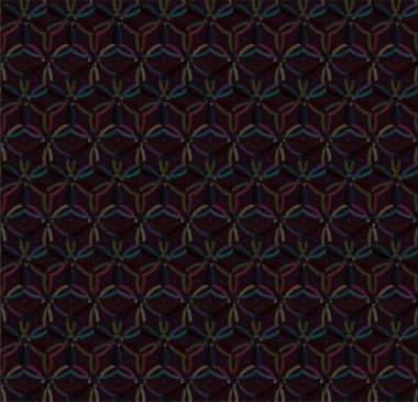 Geometrik süslemeli vektör deseni. Kusursuz tasarım dokusu 