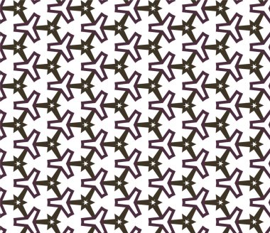 Geometrik süslemeli vektör deseni. Kusursuz tasarım dokusu 