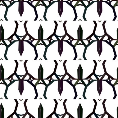 Geometrik süslemeli vektör deseni. Kusursuz tasarım dokusu 