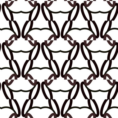 Geometrik süslemeli vektör deseni. Kusursuz tasarım dokusu 