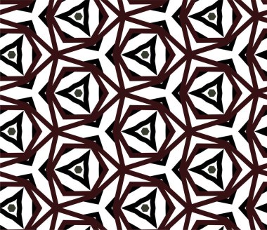 Geometrik süslemeli vektör deseni. Kusursuz tasarım dokusu 