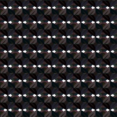 Geometrik süslemeli vektör deseni. Kusursuz tasarım dokusu 