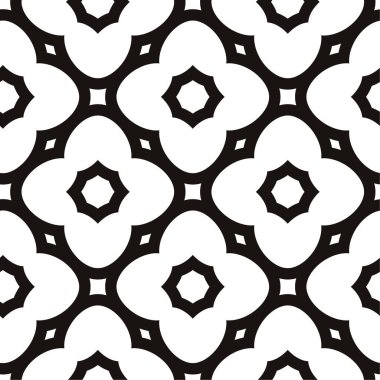 Geometrik süslemeli vektör deseni. Kusursuz tasarım dokusu 