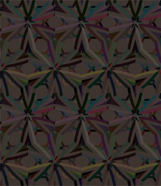 Geometrik süslemeli vektör deseni. Kusursuz tasarım dokusu 