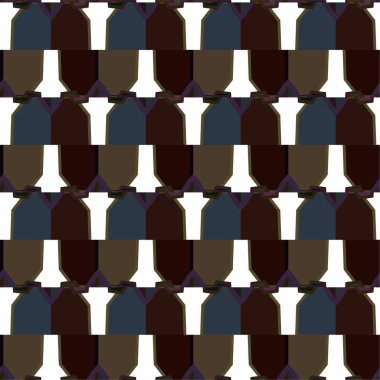 Geometrik süslemeli vektör deseni. Kusursuz tasarım dokusu 