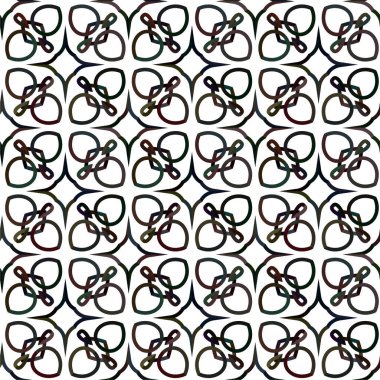 Geometrik süslemeli vektör deseni. Kusursuz tasarım dokusu 