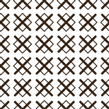 Geometrik süslemeli vektör deseni. Kusursuz tasarım dokusu 