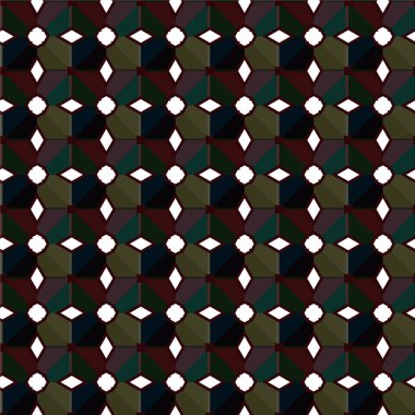 Geometrik süslemeli vektör deseni. Kusursuz tasarım dokusu 